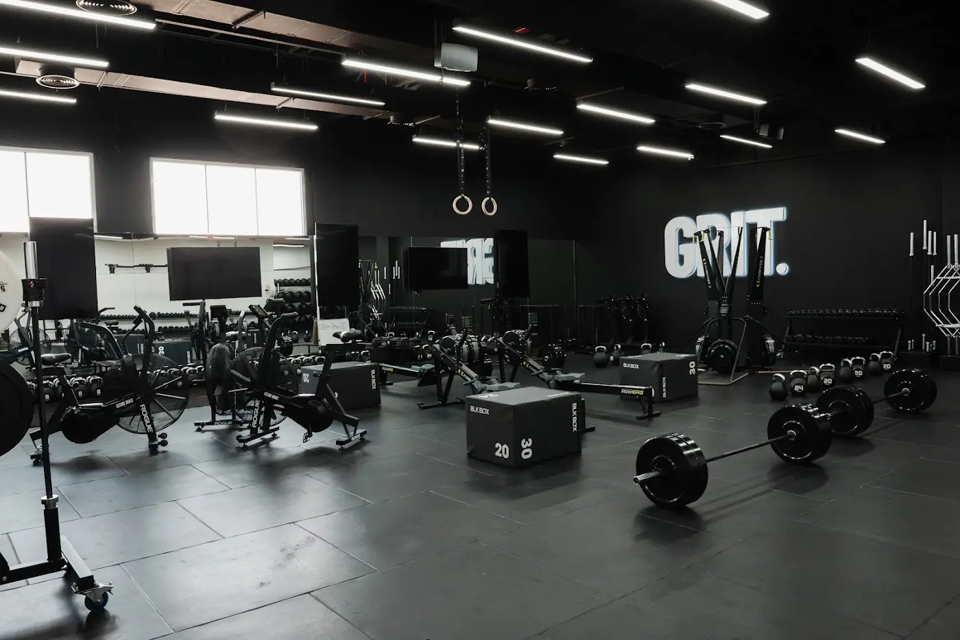 Wide view of the GRIT Studios gym floor