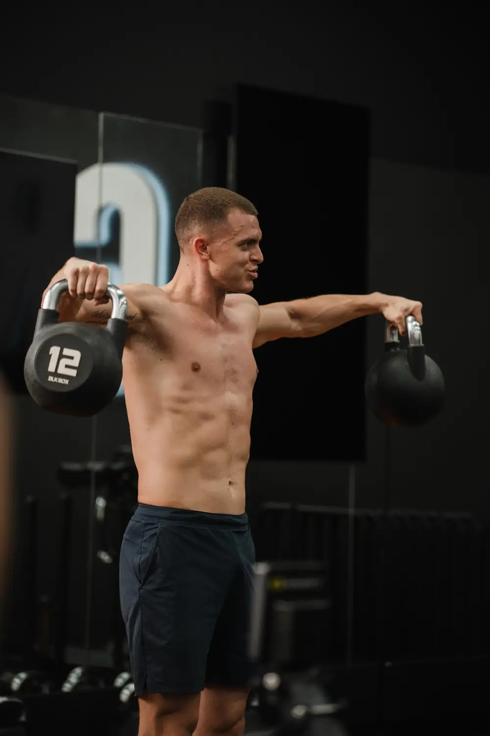 Kettlebell training in a FUSION class at GRIT
